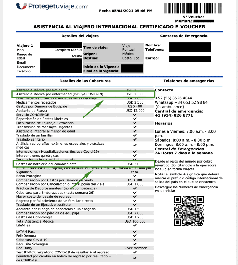 Seguro de viaje para Costa Rica